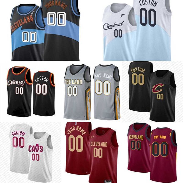

men women youth cleveland''cavaliers''custom 21 mamadi diakite donovan 45 mitchell 4 evan mobley 10 darius garland lebro, Black;red