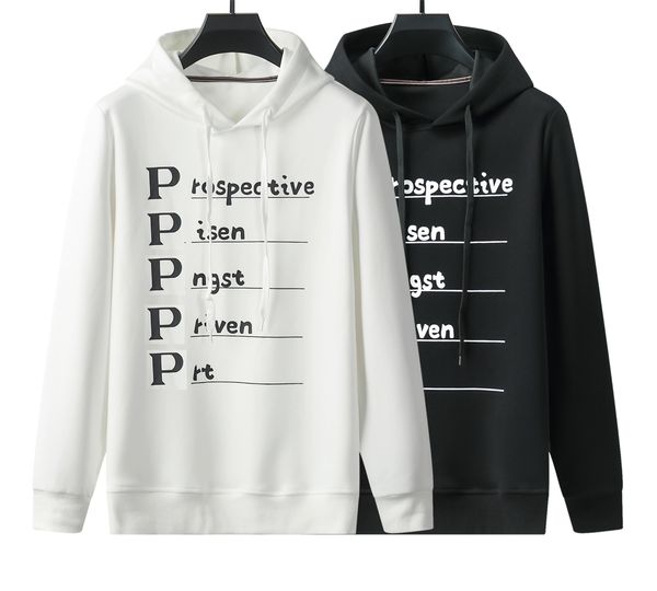 

loose designer mens hoody letter printed hoodies pullover embroidery casual long-sleeve couple pullover, Black
