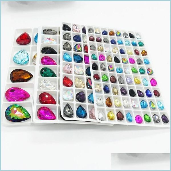 

other mixed colors teardrop glass crystal drop rhinestone loose beads 7x10mm 10x14mm 13x18mm 18x25mm delivery 2022 jewelry dhg2j