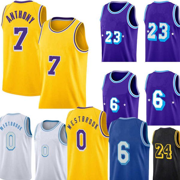 

carmelo 7 anthony 3 davis jersey russell 0 westbrook basketball jerseys 34 32 men 6 23 s-xxl 2022 high quality, Black;red