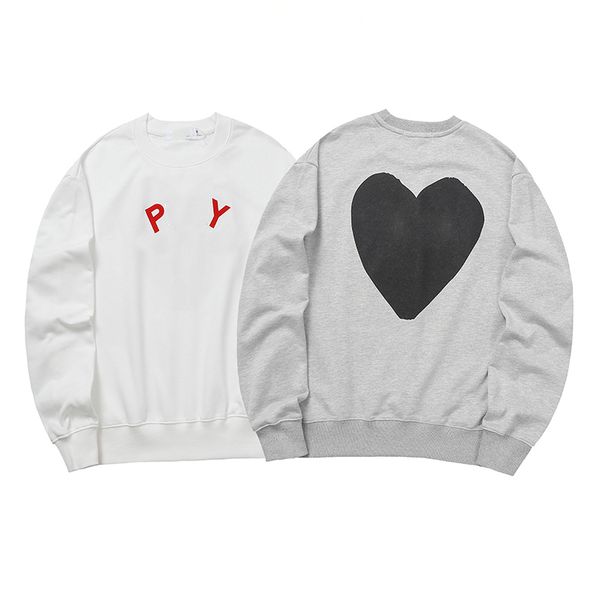 

designer hoodie mens womens classic back big heart eyes loose sweatshirt, Black