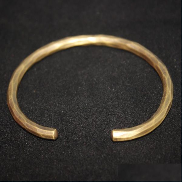 

bangle bangle handmade forged hammered antique brass bracelet for men wrist women hand craft jewelry gift of boy girl drop de dh1n4, Black