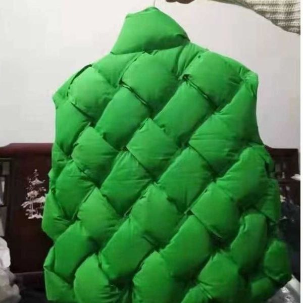 

bv designer vest mens cardigan coat green hand-knitted sleeveless down jacket men women fashion light luxury stand-up collar sweatshirt usa, Black;white