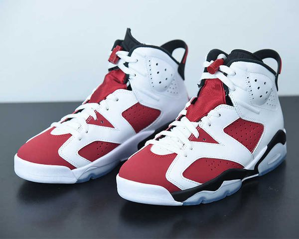 

brand shoes released jumpman high cut 6 6s carmine basketball fashion luxurys designer sneakers full size 7-13, White;red
