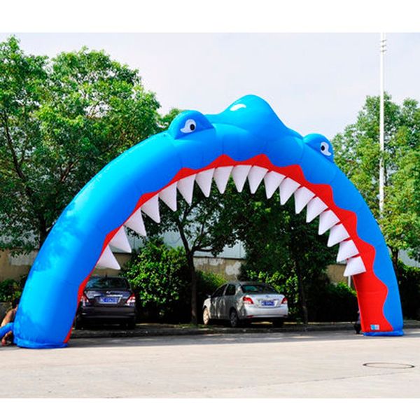 

airblown entrance inflatable shark arch balloon for festival party decoration