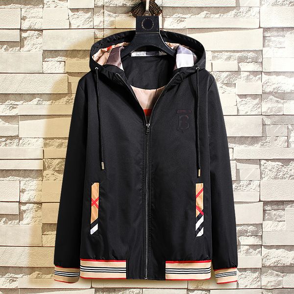 

2023 mens jackets long sleeve windbreaker windrunner men zipper hooded waterproof jacket hoodie coats clothes size m-3xl#24, Black;brown