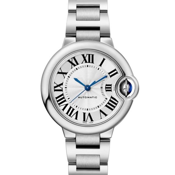 

fashion watches fully automatic mechanical movement men 42mm women 36mm lovers style depth waterproof318z, Slivery;brown