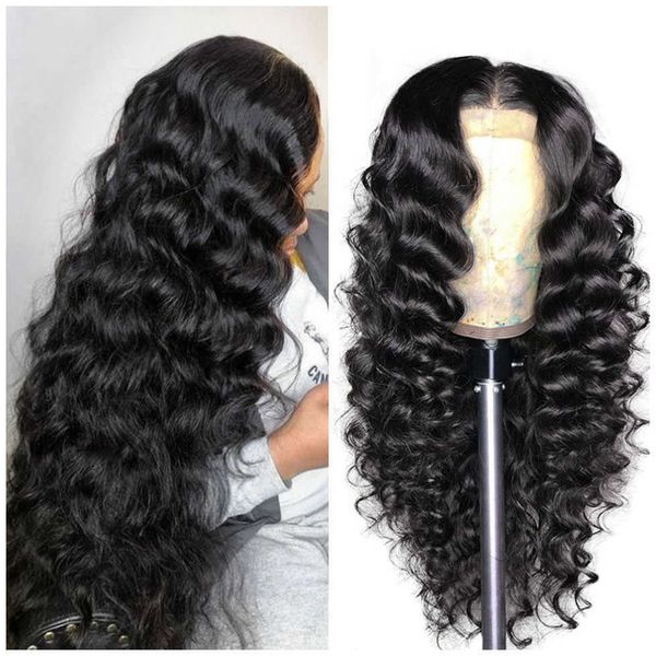 

headwear accessories hd virgin brazilian deep wave curly transparent lace front human hair wigs for black women