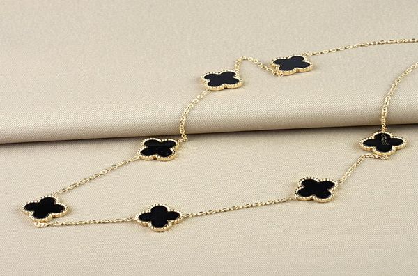 

fine design titanium steel cute 4 leaf clover pendant necklace jewelry for women gift5014316, Silver