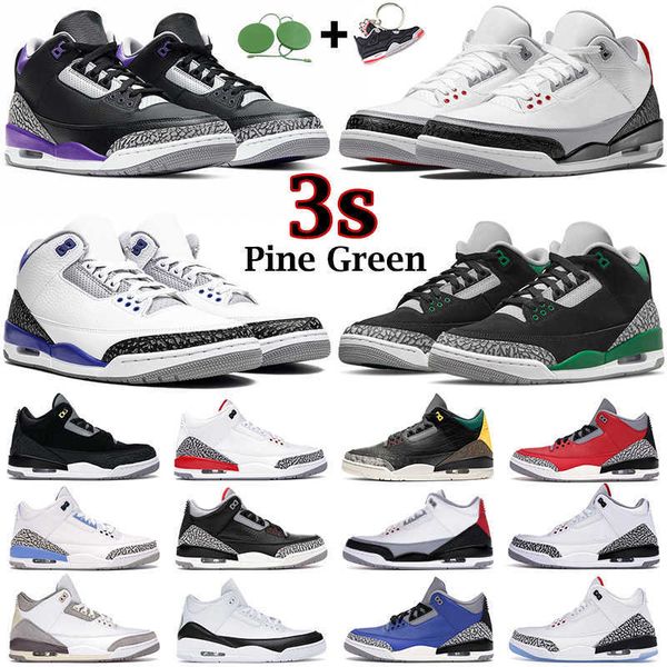 

men basketball shoes 3s jumpman 3 pine green racer blue cool grey tinker court purple laser orange international flight mens trainers
