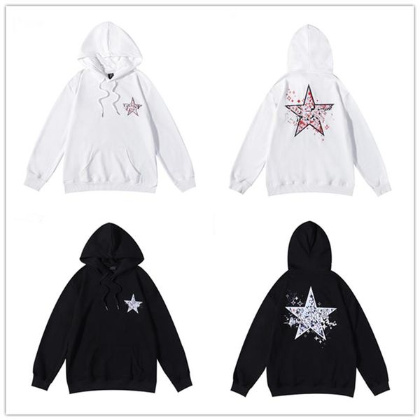 

2021 men women hoodie designer mens clothing high street print hoodies pullover 615 winter sweatshirts348t, Black