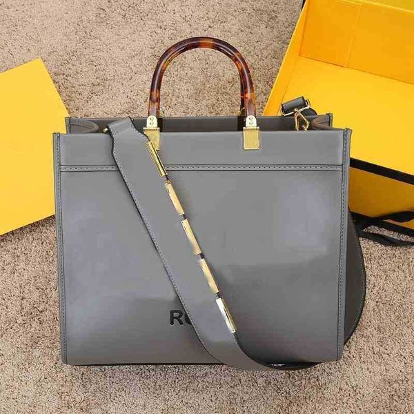 

fend designer handbags designers shoulder bags shopping bag leather amber double handle large capacity portable handbags tr453 vy75