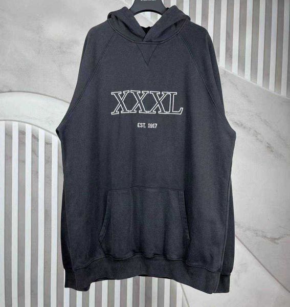 

fashion brand designer hoodies embroidery xxxl classic letters casual hooded sweater for men and women black balanciagas