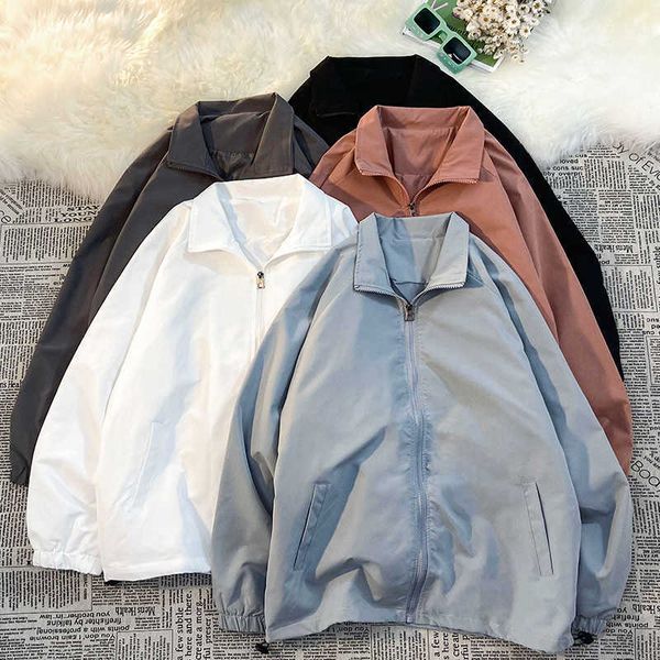 

men's jackets autumn new men's zipper bomber jacket male casual streetwear loose black gray pilot coat man clothing 4xl 5xl y2211, Black;brown