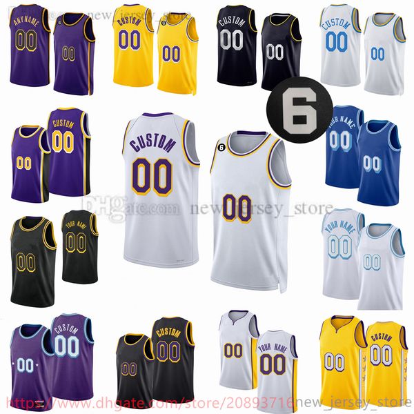 

custom new season printed basketball jersey 8 jarred vanderbilt 20 cole swider max christie lonnie walker iv thomas bryant scotty pippen jr., Black;red