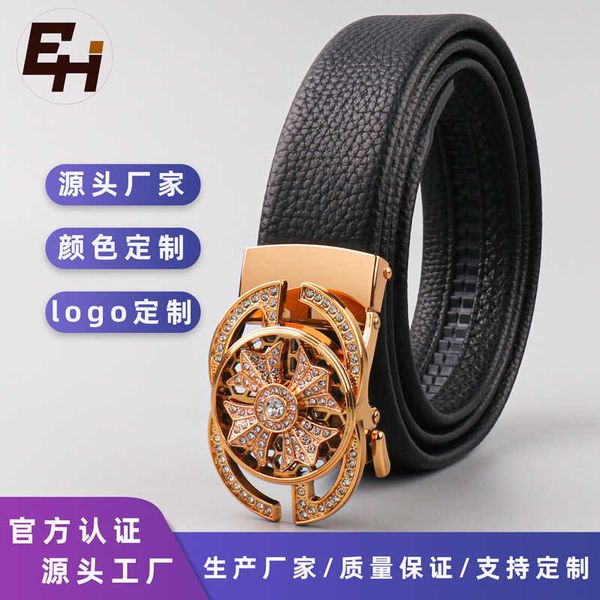 

belts four leaf grass high-end two layer real cow men's fashion casual suit pants belt, Black;brown