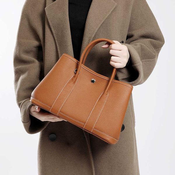 

h bag fashion head h ermese leather bag large capacity women new portable tote temperament versatile bucket luxury high-grade cross body sho