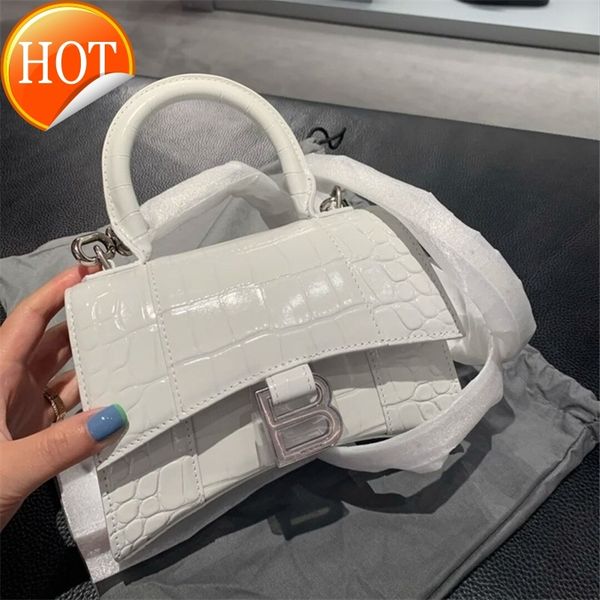 

balencaigass bags for women texture summer designer 2022 fashion design single shoulder messenger hand hourglass women's bag rd7a