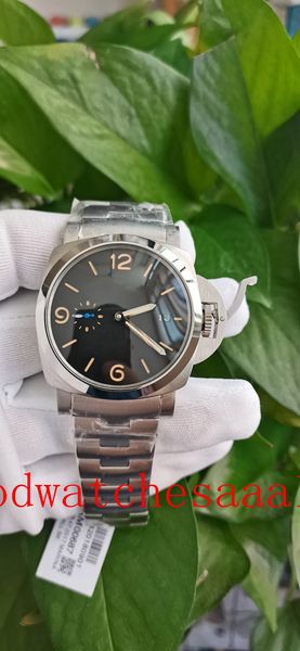 

2022 new version v7 men's fashion wristwatches 44mm black dial 00352 352 automatic mechanical 2813 movement stainless steel bracelet ex, Slivery;brown