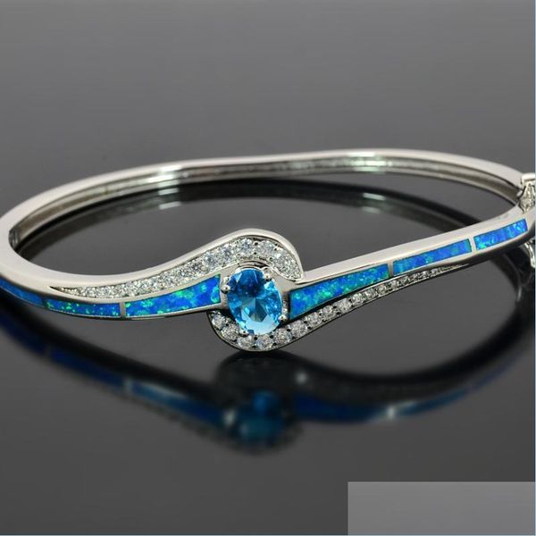 

bangle bangle lovely blue fire opal sier wholesale sell for women jewelry bracelet bnt1711006banglebangle drop delivery bracelets dhpym, Black