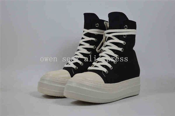 

height increasing shoes canvas luxury trainers platform boots sneakers black lace up casual zip high-owen seak women 023, Black;white