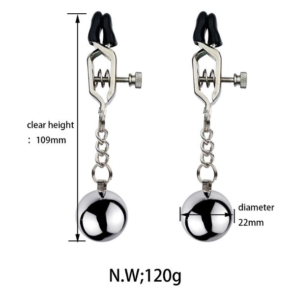 

costumes stainless metal chain nipple milk clips breast clip slaves nipple clamps toys butterfly style for couples nipple sucke, Black