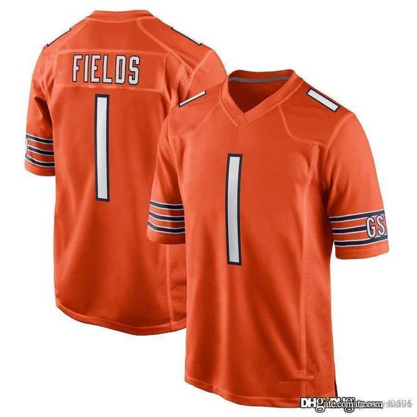 

mens jersey men women chicago''bears''jersey 34 walter payton 1 justin fields 14 andy dalton 12 allen robinson blue foot, Black