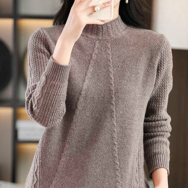 

sweaters thick turtleneck sweater cashmere woman clothes merino wool winter 2022 knitted pullover korean fashion jumper y2211, White;black