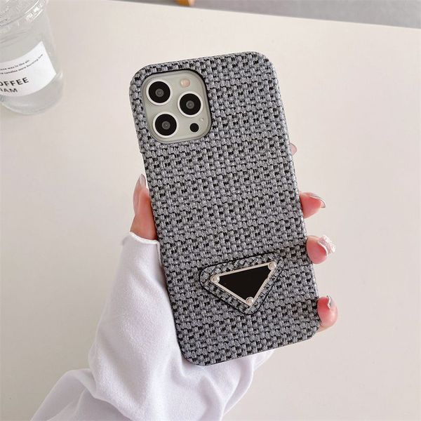 Fashion Designer Phone Cases For Iphone 14 Pro Max 13 Mini 12 Sets11 Sets Max Plus Xs Xr X PLUS L Casual Weave UNBreak Triangle 22110402CZ EPD0 EPD0