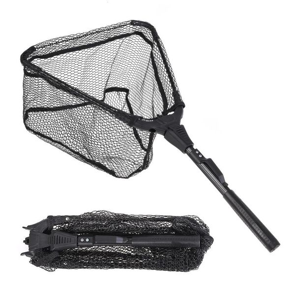 

fishing accessories folding fish landing net portable collapsible triangar fishing aluminum alloy nylon rubber drop delivery sports o dhkai