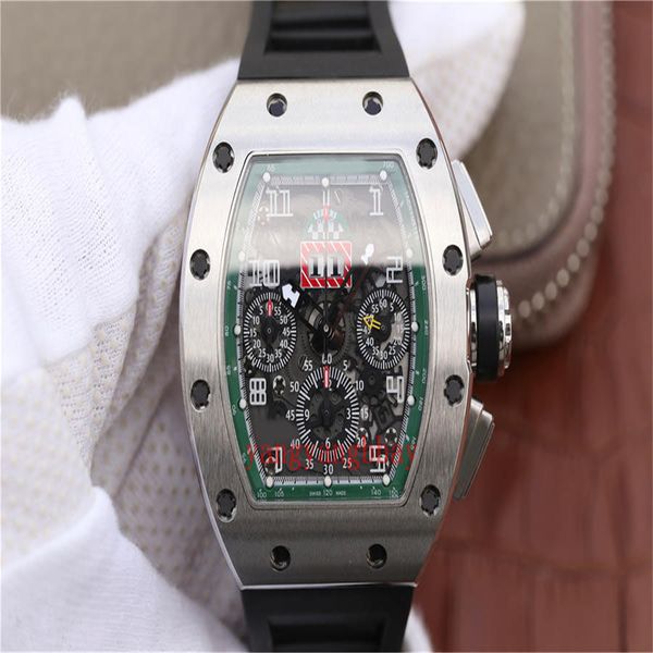 

bfu1 maker 50mm x 44mm rm11-03 skeleton flyback calendar stainless steel sapphire glass watches transparent mechanical automatic men's, Slivery;brown