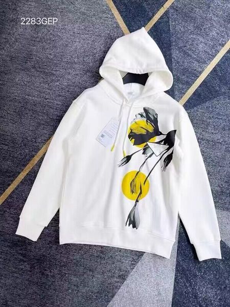 

2022 hoodie pullover men women long sleeve streetwear hooded flower jumper fashion sweatshirts, Black