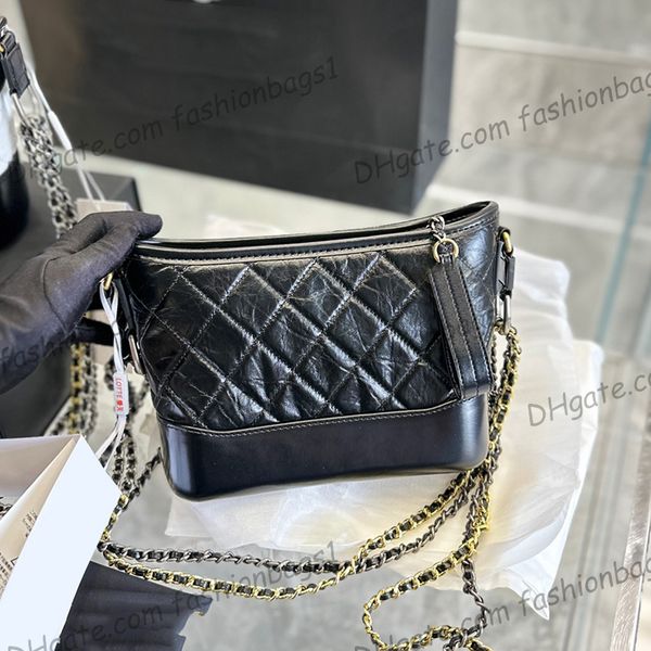 

designer channel bags for women black cc handbag leather chain slant shoulder clutch flap totes bag double letters solid hasp waist square s