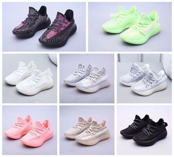 

yeezys yezzys selling fashion black grey carbon v2 knit breathable children kids running shoes boy girl youth kid sport sneaker