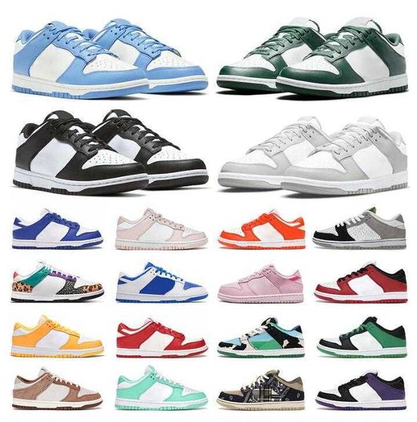 

2023 men casual shoes dunks shoes trainers sneakers white black grey fog triple pink green for men women sb low mummy safari dunkes lows dun