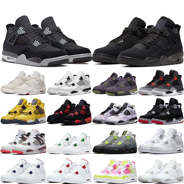 

basketball shoes jumpman 4s og 4 canvas military blak fire red university blue purple metallic white oreo mens traniers sport sneakers eur 3