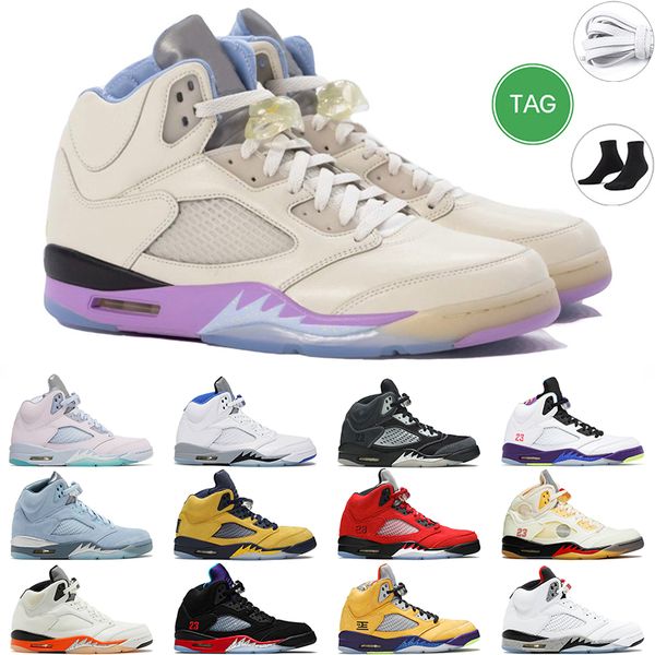 

5 retro men basketball shoes 5s camo 3 sail white cement concord grape oregon international alternate raging flight mens trainer sports snea