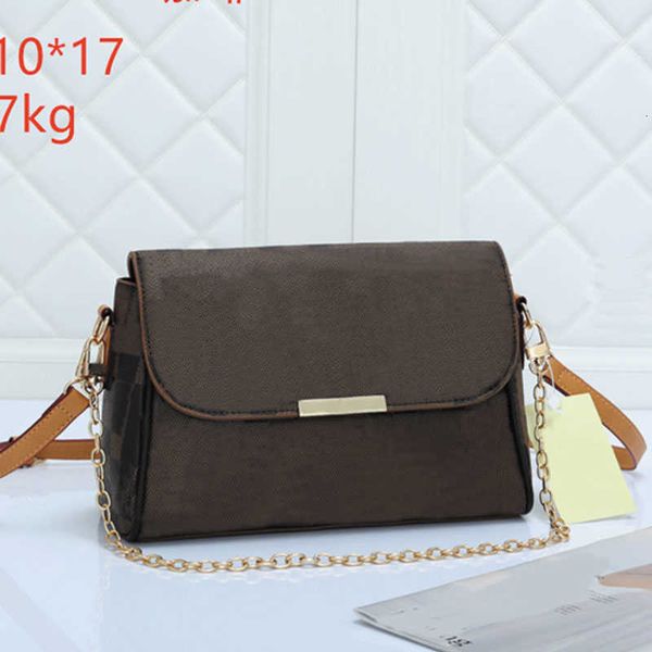 

handbag designer bags gold chain pu bags fashion chessboard crossbody bag classic old flower shoulder back handbag brown flap messenger pack