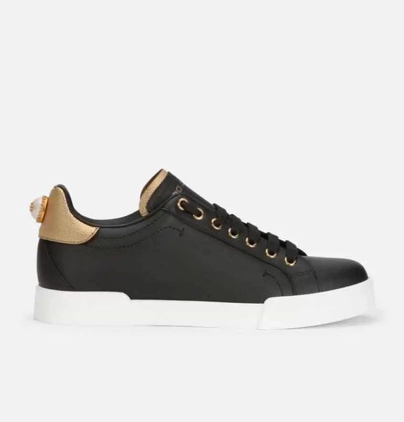 

23s/s white luxury black leather calfskin sneakers shoes nappa portofins famous brands comfort outdoor trainers men's casual walking eu