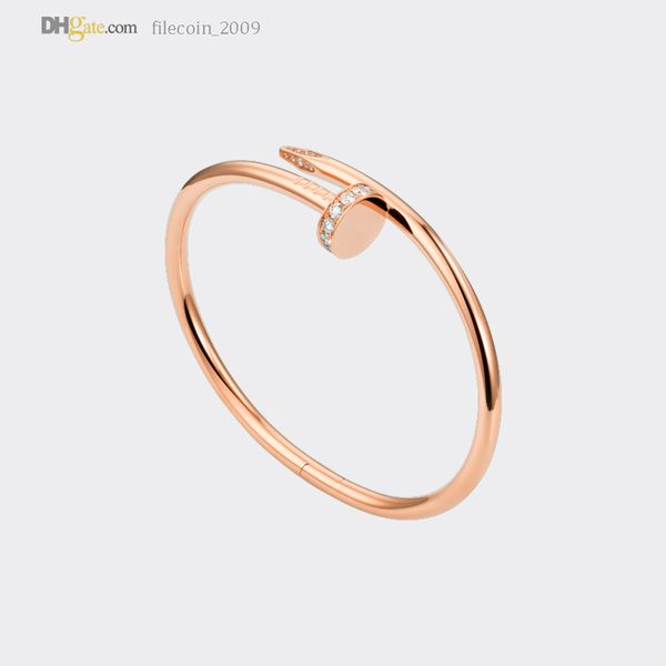 

designer bracelet nail bracelet mens bangle women rose gold carti bracelets diamond luxury jewelry titanium steel gold-plated never fade not, Black