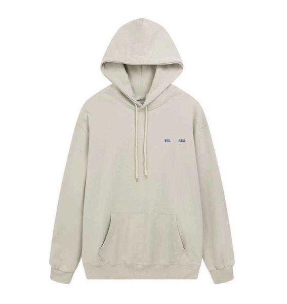 

fashion brand hoodies print autumn and winter high street couple loose casual hooded sweater coat silver balanciagas, Black