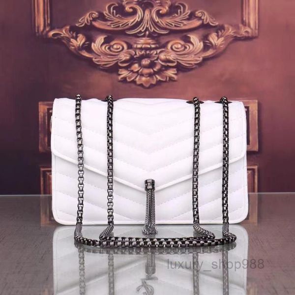

designers Shoulder Bags for woman luxurys topbags handbag PU leather white wallet classic ladies lock handbag women Silver chain classic black 25cm tote bag, Brown