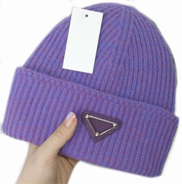 

designer beanie winter hat mens brim quality fashion hats sign knitted hat keep warm women badges bucket cap caps outdoor cashmere bonnet fi, Blue;gray