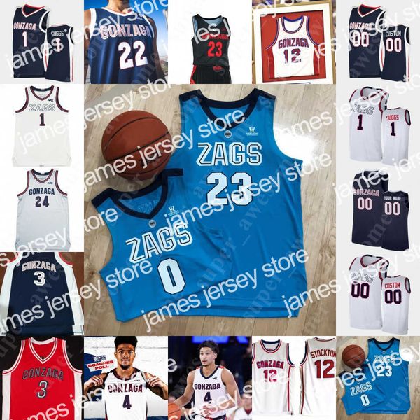 

basketball jerseys ncaa gonzaga bulldogs basketball jersey drew timme chet holmgren hunter sallis julian strawther rasir bolton andrew nembh, Black;red