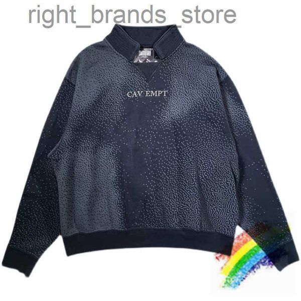 

hoodies loose stand-up collar cavempt c.e crewneck men woman gypsophila print sweatshirts embroidery cav empt hoodies w220804, Black;brown