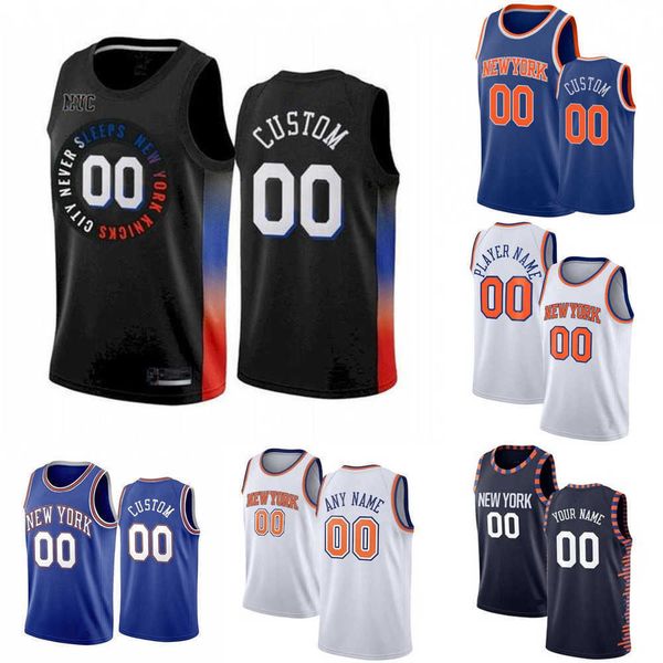 

basketball jerseys 75th custom men women youth new york''knicks''5 immanuel quickley 23 mitchell robinson 1 obi in 8 kem, Black;red