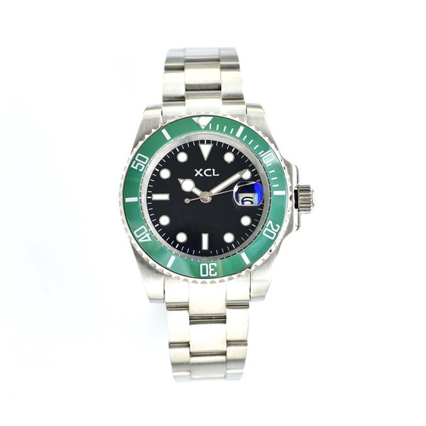 

watch for mens automatic mechanical watches 41mm full stainless steel ceramic sapphire glass luxurious waterproof wristwatches, Slivery;brown