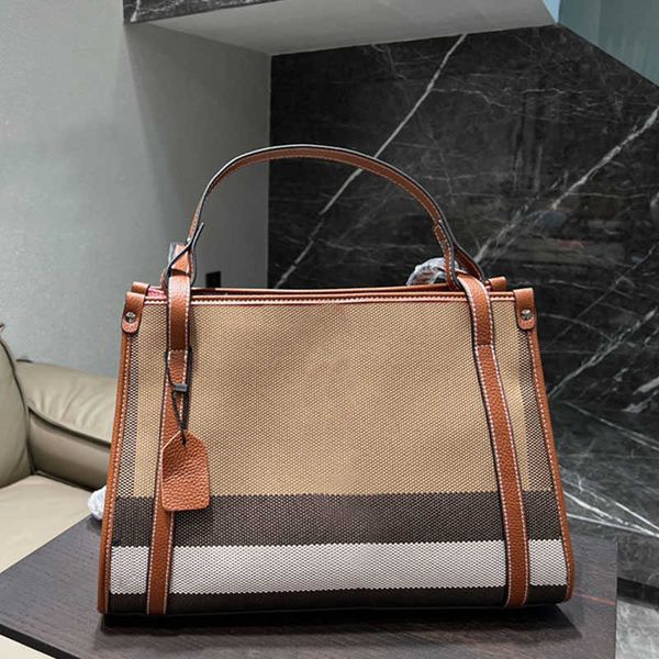 

handbag designer bags 37cm classic plaid shopp bag women handbags canvas leather tote bags backpack shoulder