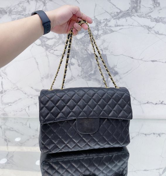 

luxury tote purses brand handbag message bags shoulder bag genuine leather cluth crossbody 5a quality cattlehide 32cm caviar gold chain quil