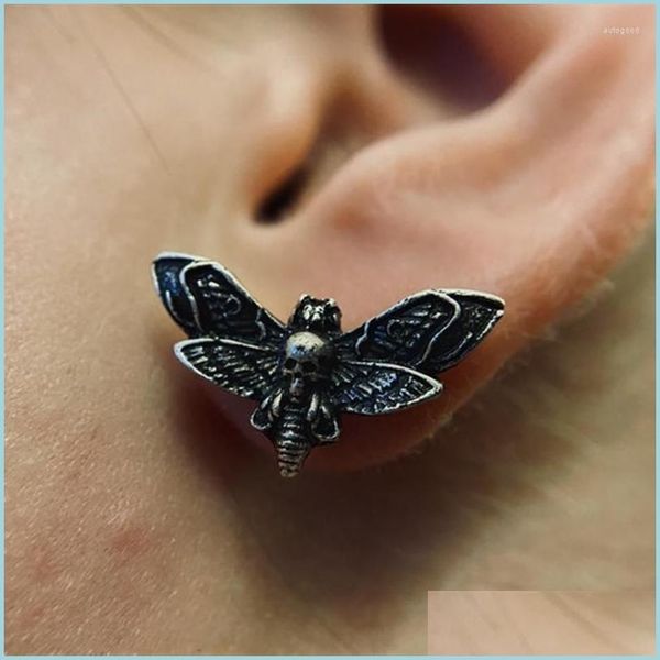 

dangle chandelier dangle earrings death head moth for women stud earring witch party gothic jewelry fashion accessories gifts fema dhhor, Silver